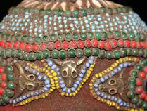 Bead and Bronze Cap  MW62 - Tibet/Nepal? - Sold 4